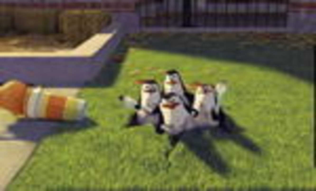Kowalski, Private, Skipper und Rico aus dem Animationserfolg "Madagascar"