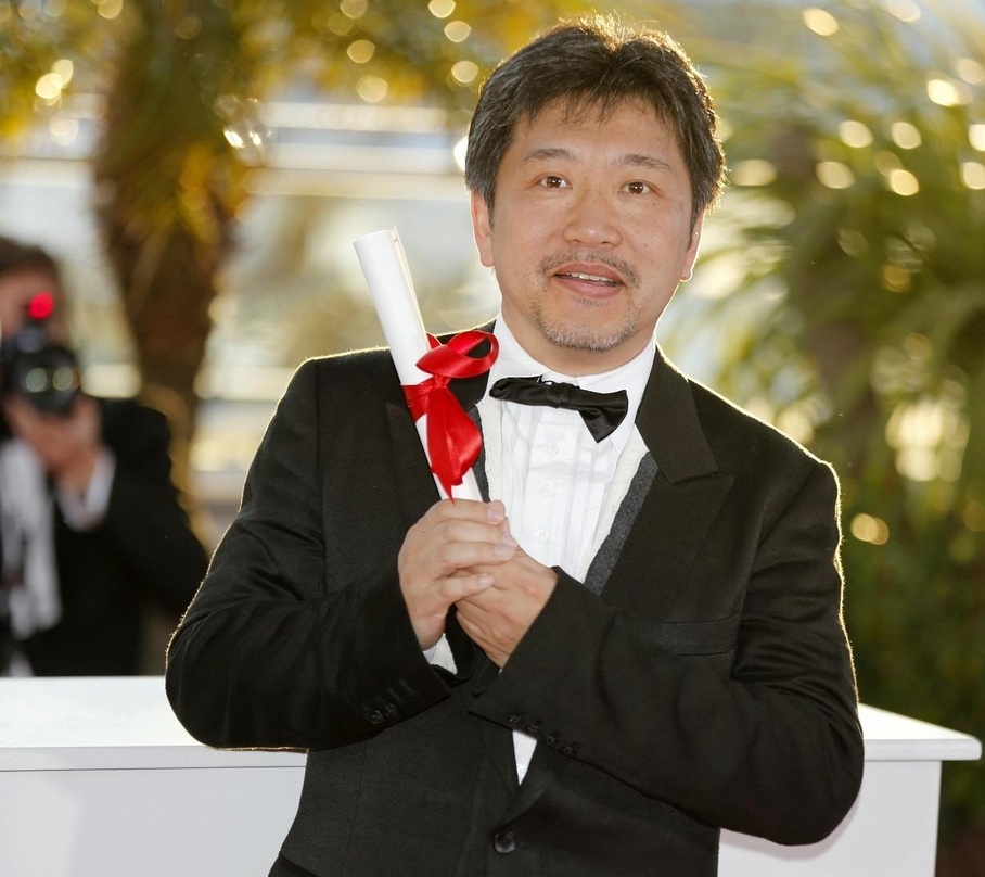 Hirokazu Kore-eda bei seinem Triumph in Cannes