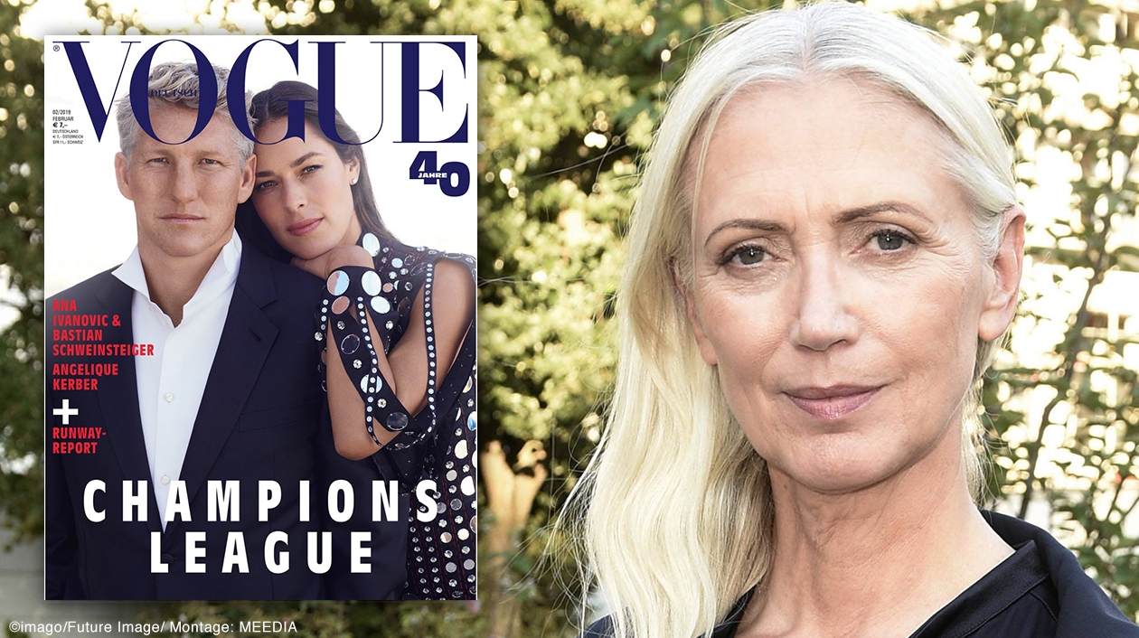 Jubiläums-Cover mit Schweinsteiger und Lebensgefährtin, Vogue-Chefin Christine Arp: "unverkrampfte und offene Begegnung"