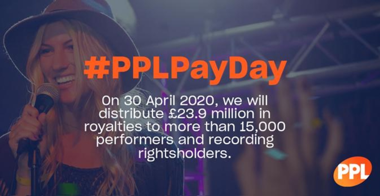 Macht den 30. April zum Pay Day: die britische PPL zieht Zahlungen an ihre Mitglieder vor