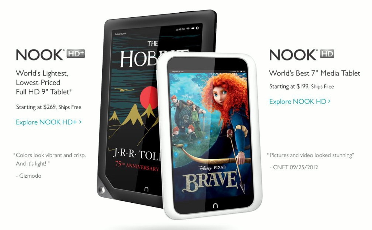 Barnes & Noble greift Amazon mit dem Nook HD und einen eigenen Downloadservice an
