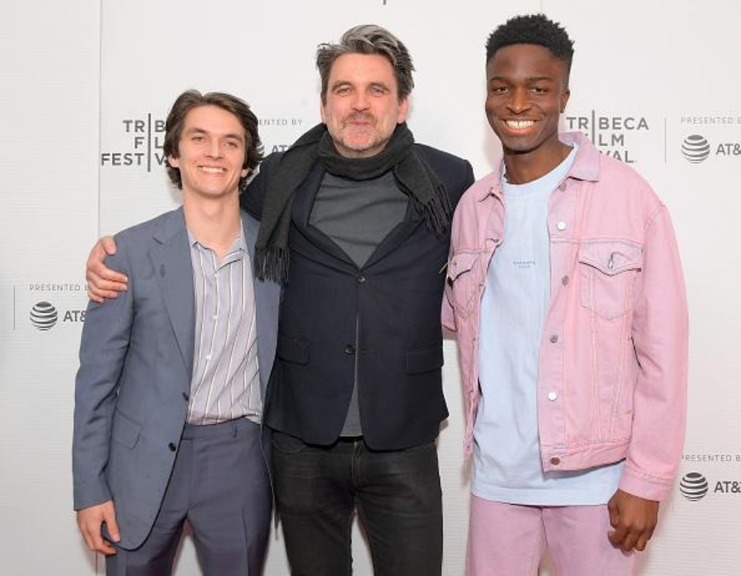 Bei der Weltpremiere von "Roads" auf dem Tribeca Film Festival: Regisseur Sebastian Schipper (Mitte) und die beiden Hauptdarsteller Fionn Whitehead (links) und Stéphane Bak