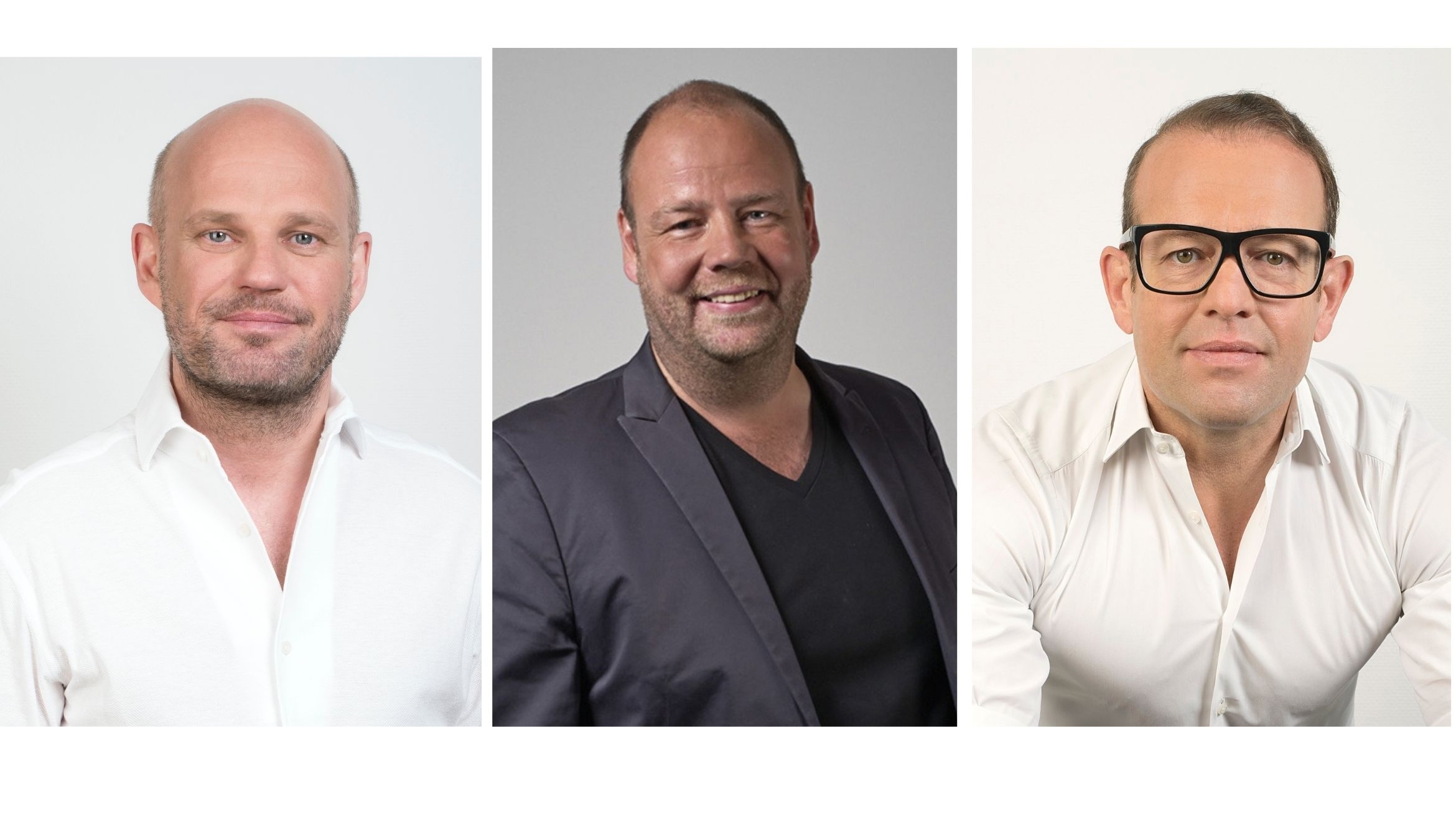 Agenturchefs Göran Göhring, Tim Cremer und Adone Kheirallah (v.l.) – 