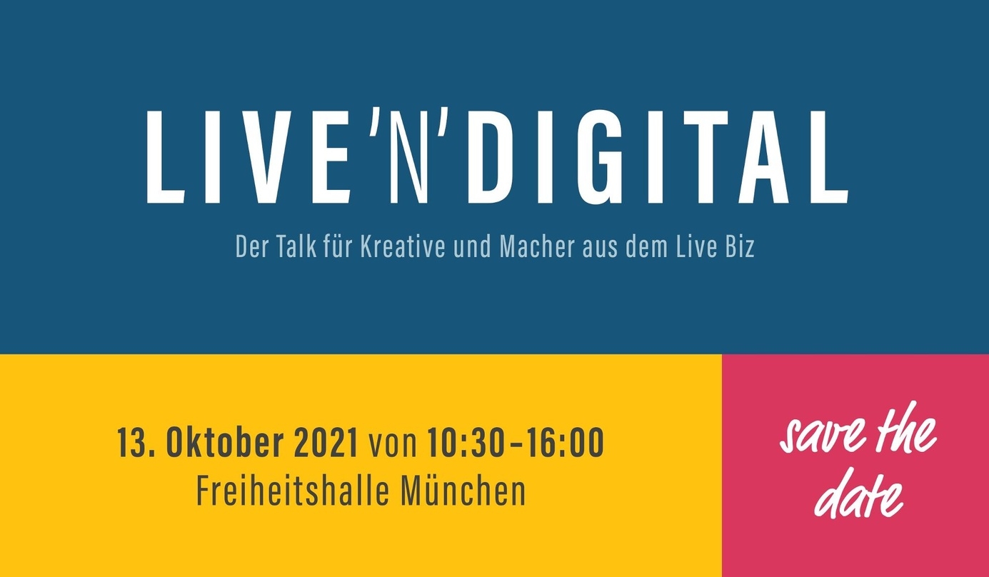 Steigt am 13. Oktober in München: das neue Konferenzformat Live'n'Digital