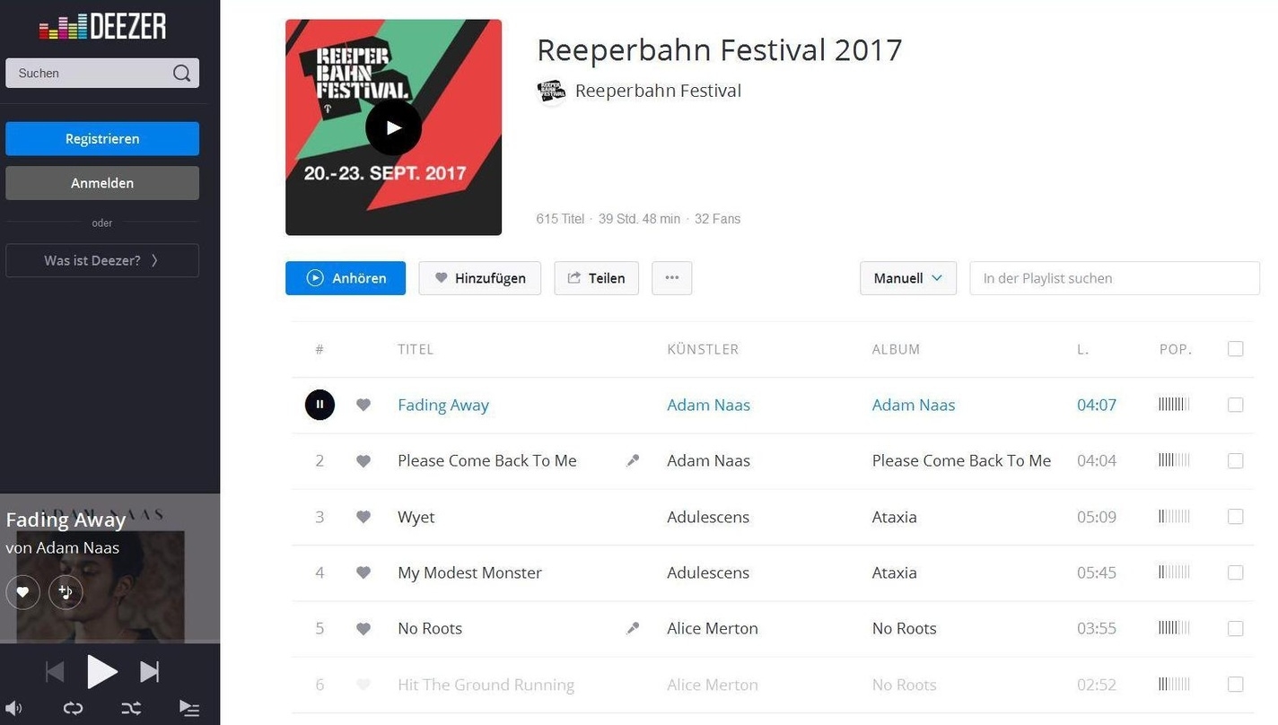 Bietet einen Vorgeschmack auf über 500 Konzerte: Die Playlist von Deezer zum Reeperbahn Festival