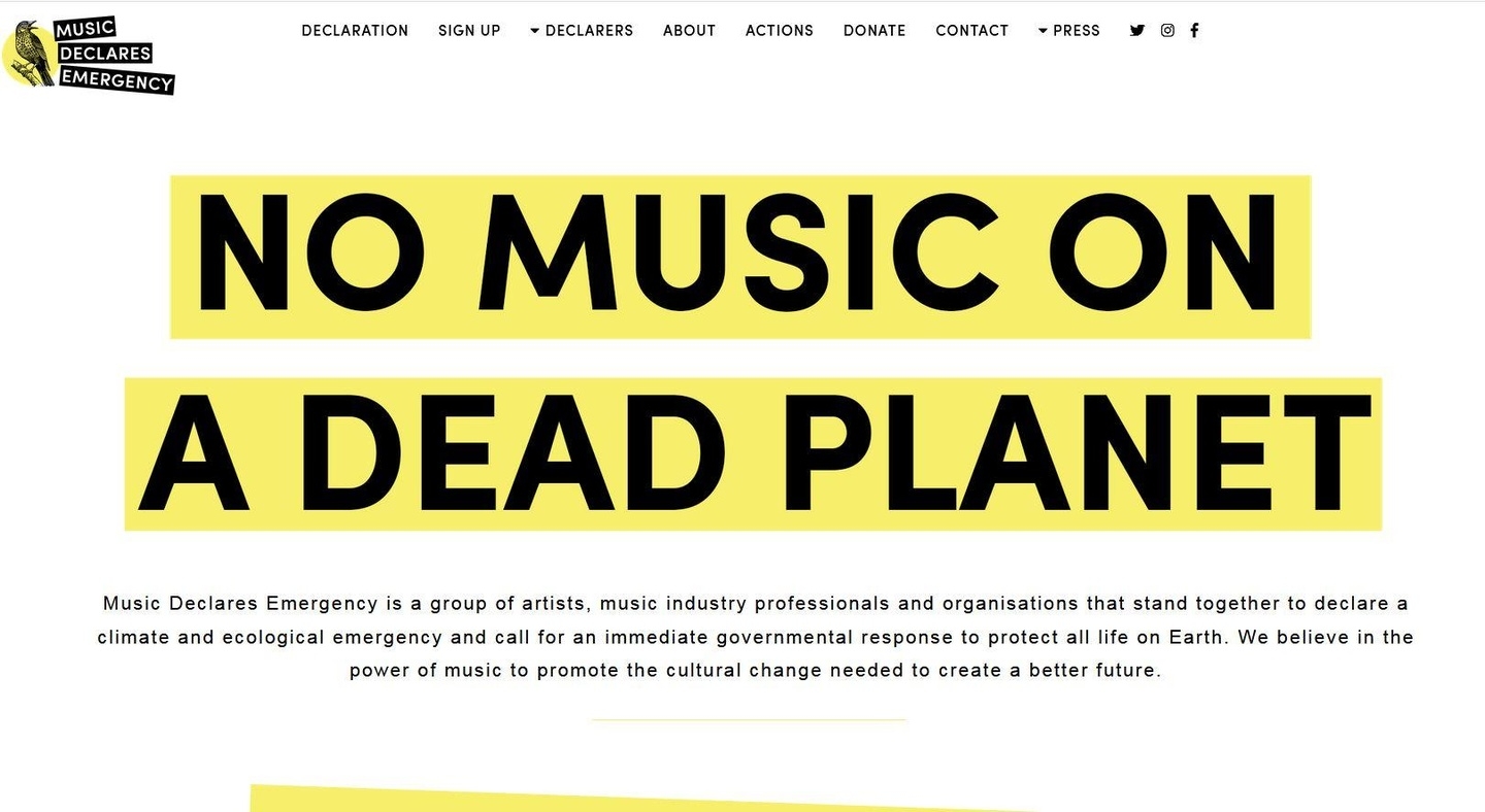 Will das Musikbiz in Sachen Nachhaltigkeit aufrütteln: Music Declares Emergency