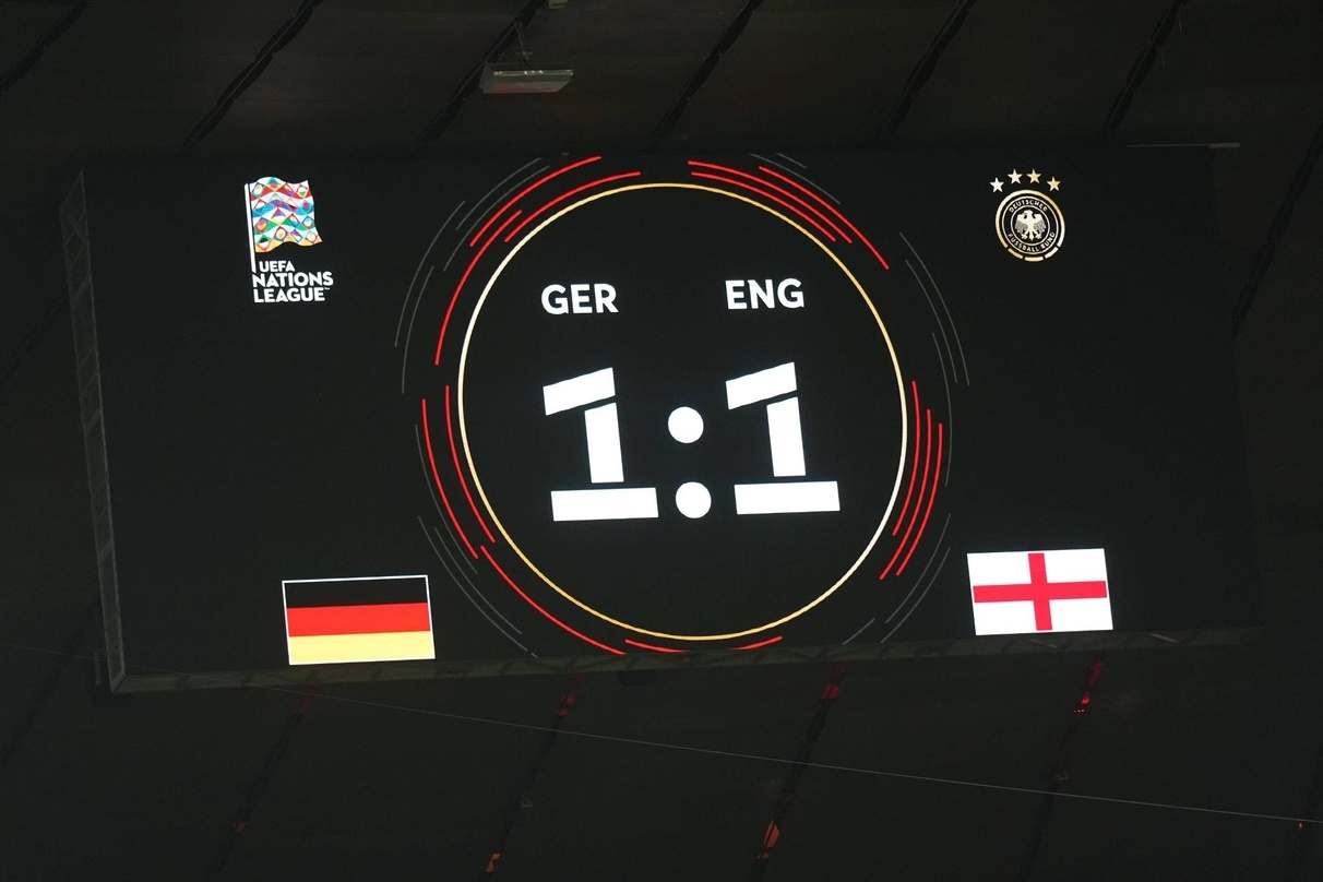 Der Fußball-Klassiker zwischen Deutschland und England endete gestern Abend 1:1 