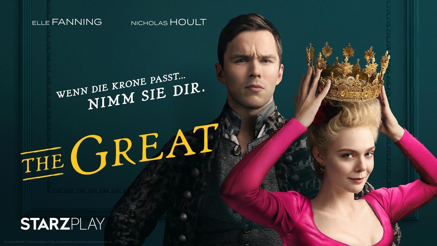 Nicholas Hoult (l.) und Elle Fanning in der Starzplay-Serie "The Great"