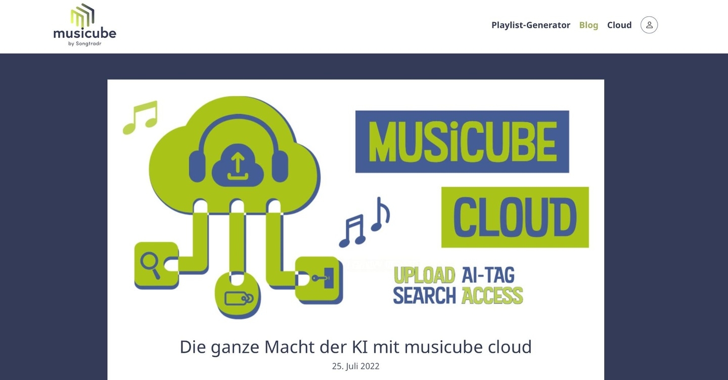 Erforscht die Genetik der Musiktitel: die Künstliche Intelligenz von musicube cloud