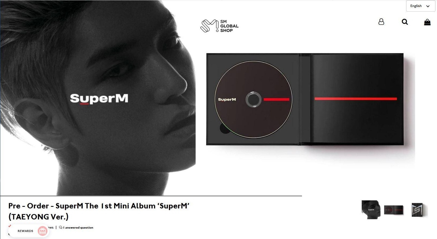Bieten das Album über den eigenen Webshop in verschiedenen Versionen an: SuperM