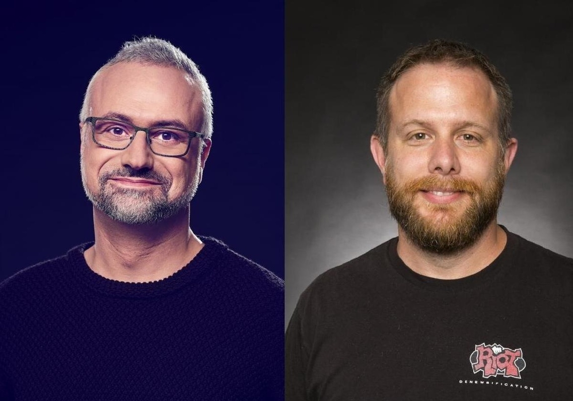 Yves Jacquier, Executive Director Ubisoft La Forge (links) und Wesley Kerr, Head of Technology Research Riot Games