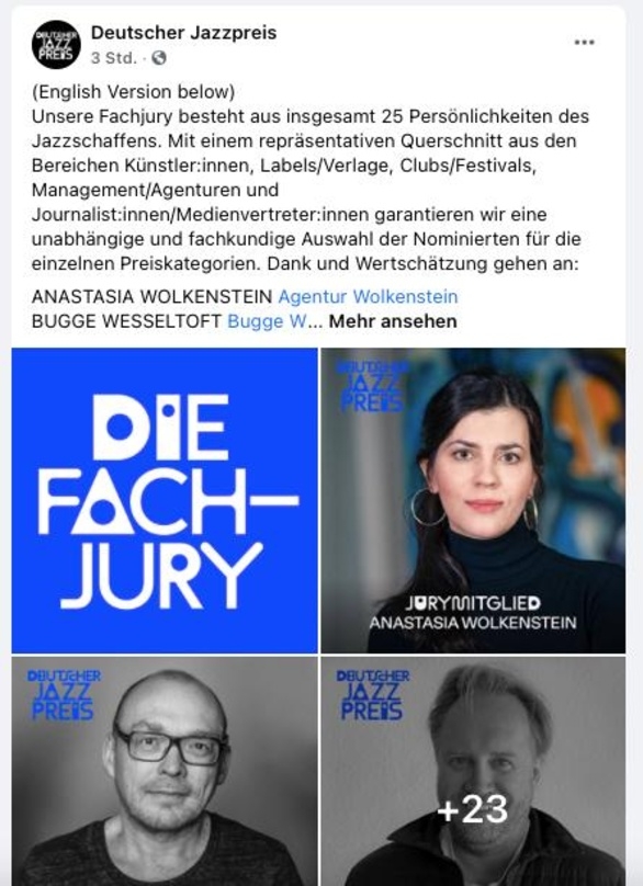 Fachjury fix: der Deutsche Jazzpreis nimmt Gestalt an