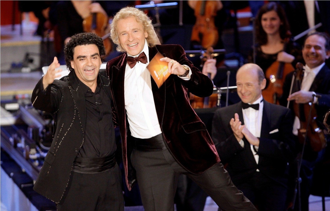 2011 beim Echo Klassik gemeinsam auf der Bühne: Thomas Gottschalk (rechts) und Rolando Villazón