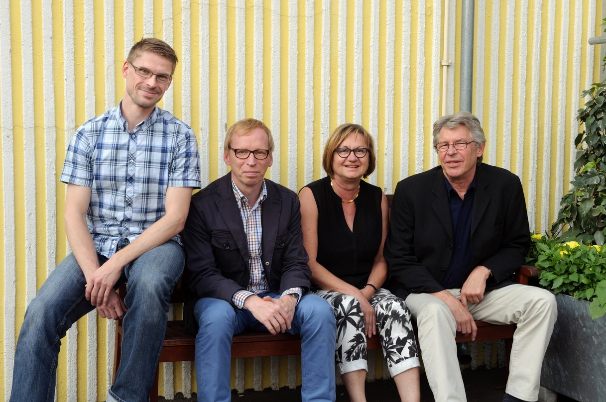 Neue Partner (von links): Rico Scholz (Bauer Studios), Dirk Mahlstedt (Edel:Kultur), Eva Bauer-Oppelland (Bauer Studios) und Michael Salamon (Edel:Kultur)