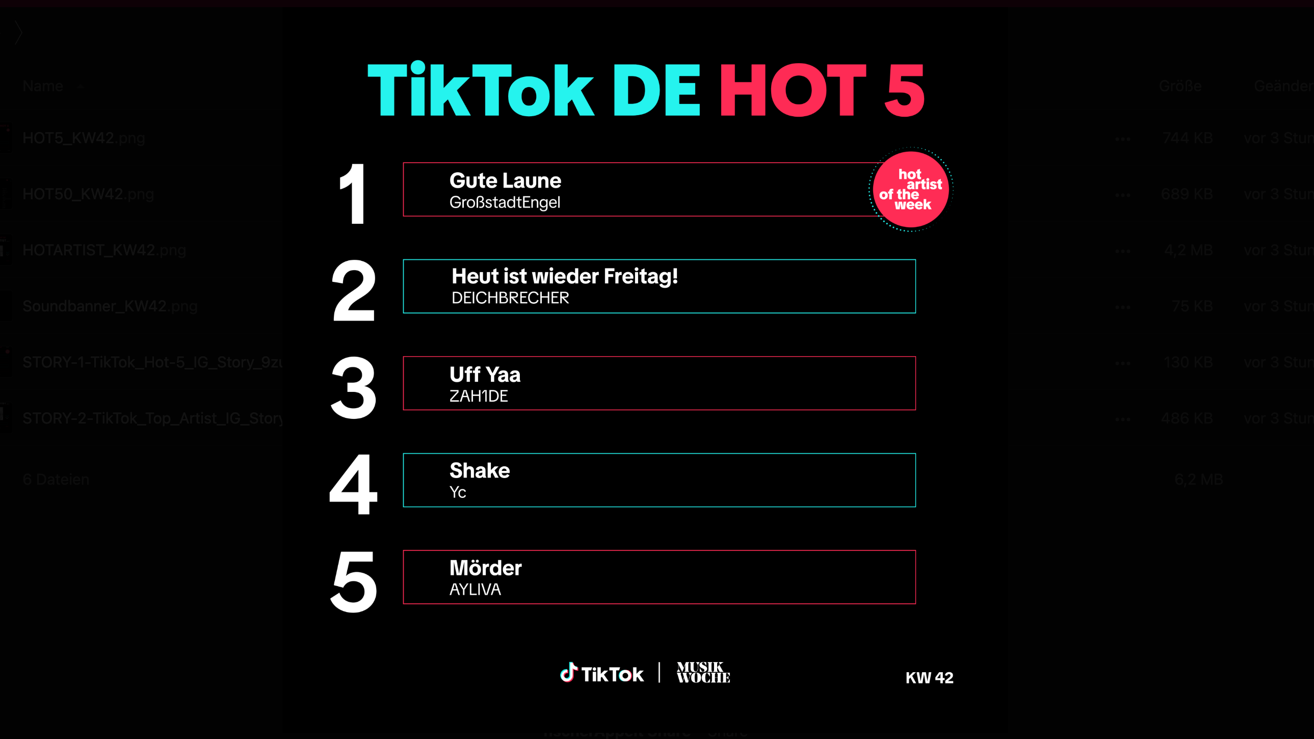 TikTok DE Hot 50 KW42: "Gute Laune" einfach überall