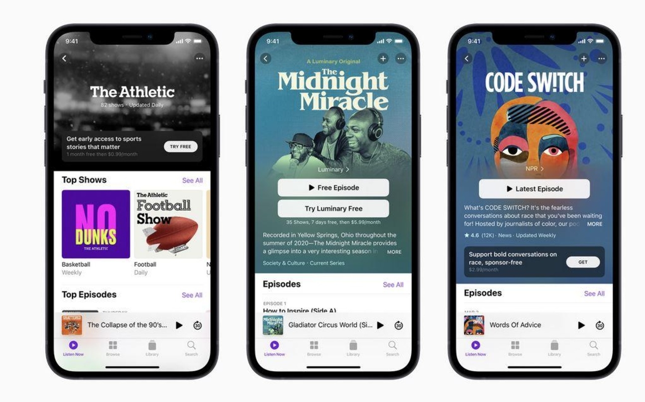 So soll es aussehen: das neue Podcast-Angebot bei Apple
