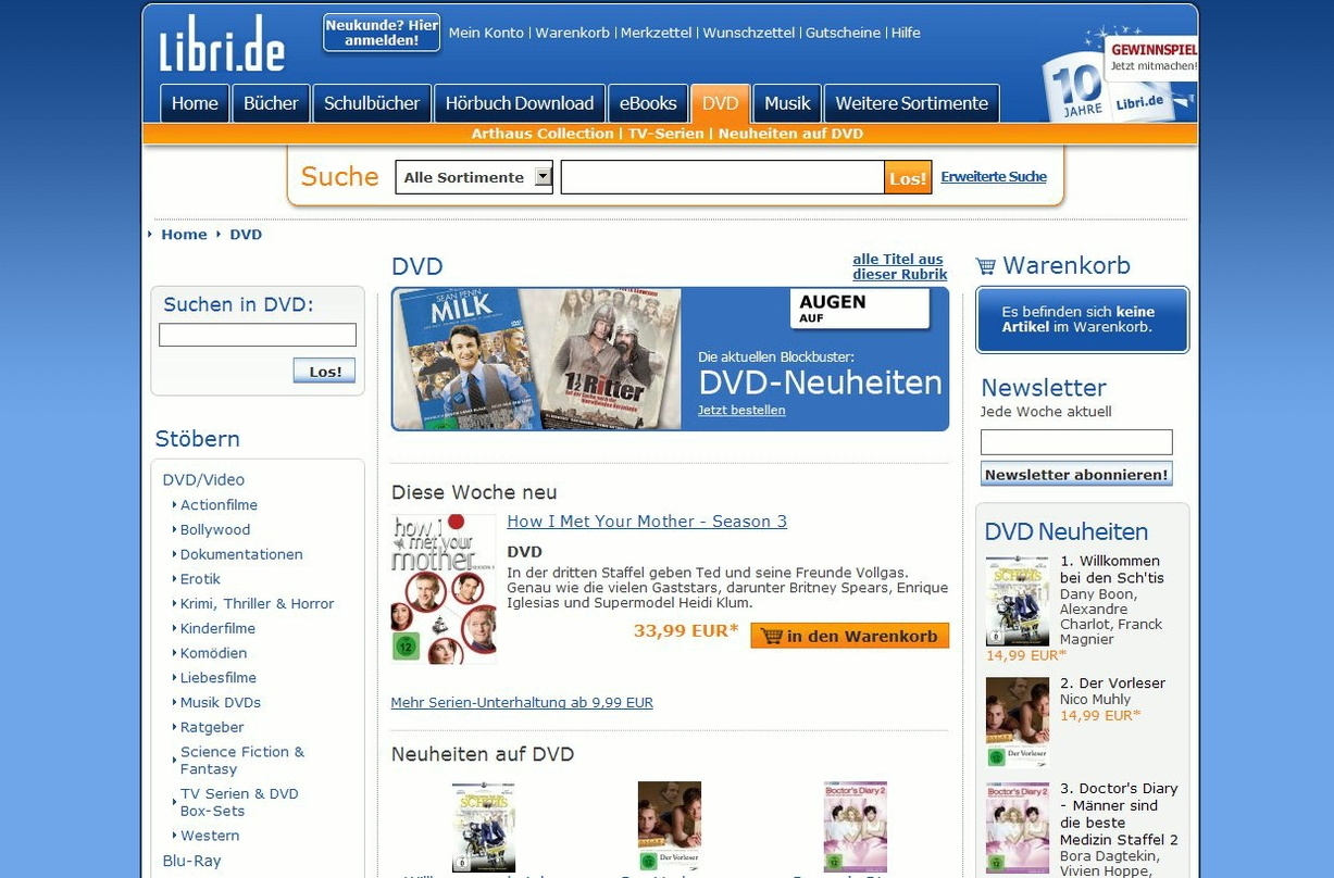 Umfassendes DVD-Angebot: Libri.de