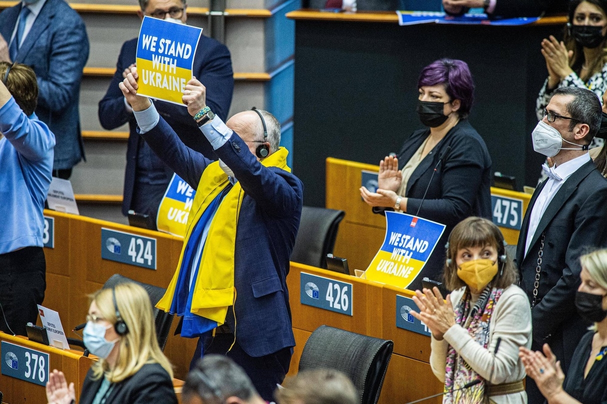 Auch im EU-Parlament gibt es Unterstützungsbekundungen für die Ukraine