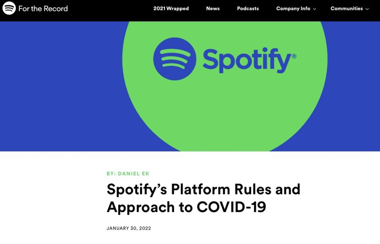 Das sind unsere Spielregeln: Spotify-CEO Daniel Ek positioniert sich in der Diskussion um Neil Young, Joni Mitchell und Joe Rogan, ohne aber rote Karten zu verteilen.