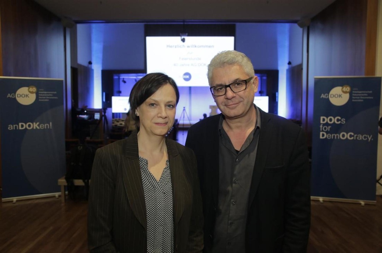 Die Vorsitzenden der AG DOK: Susanne Binninger und David Bernet 
