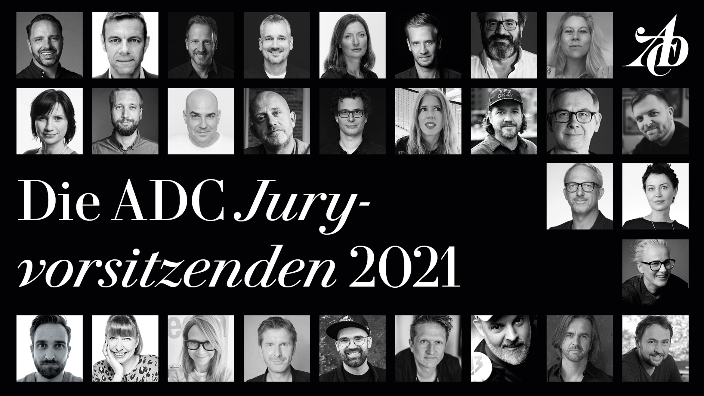 Die 29 Juryvorsitzenden des ADC-Wettbewerbs 2021 –