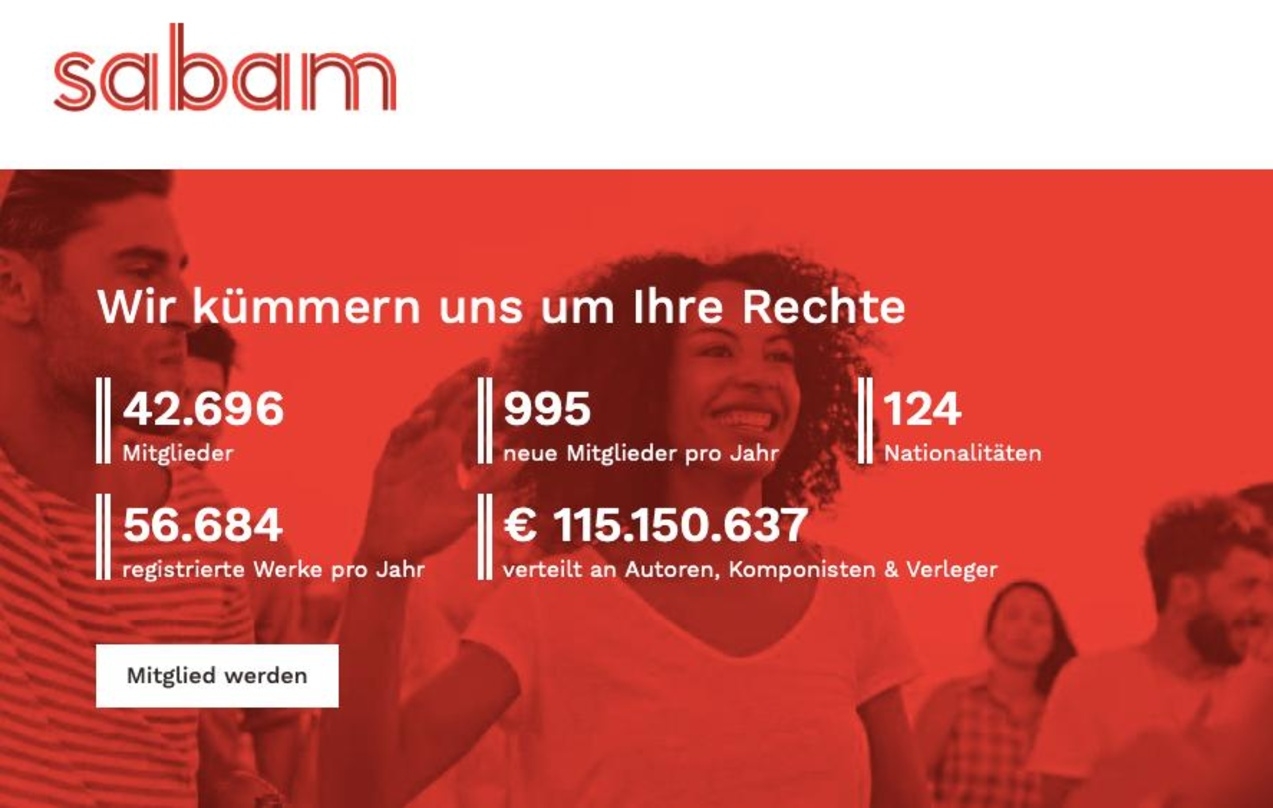 Wir kümmern uns um ihre Rechte: die belgische Verwertungsgesellschaft Sabam vertraut im Onlinebereich ab sofort auf Dienste der ICE-Lizenzplattform