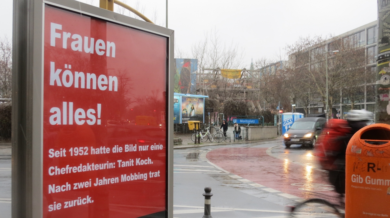 Vermeintliches Bild-Plakat in Berlin-Mitte