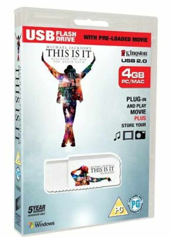 Auch auf USB-Stick von Kingston erhältlich: "Michael Jackson's This Is It"
