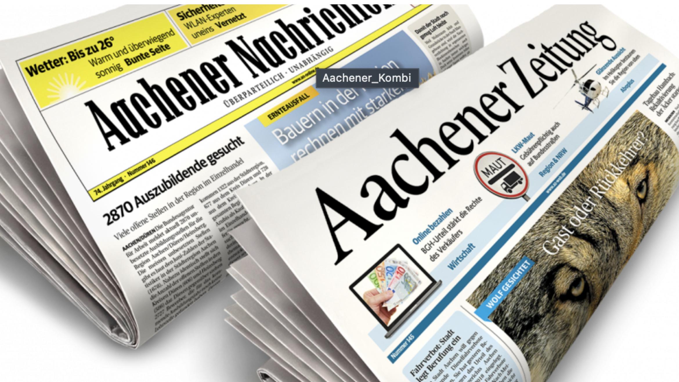 Aus 2 wird 1: Die beiden Aachener Zeitungen soll verschmelzen –