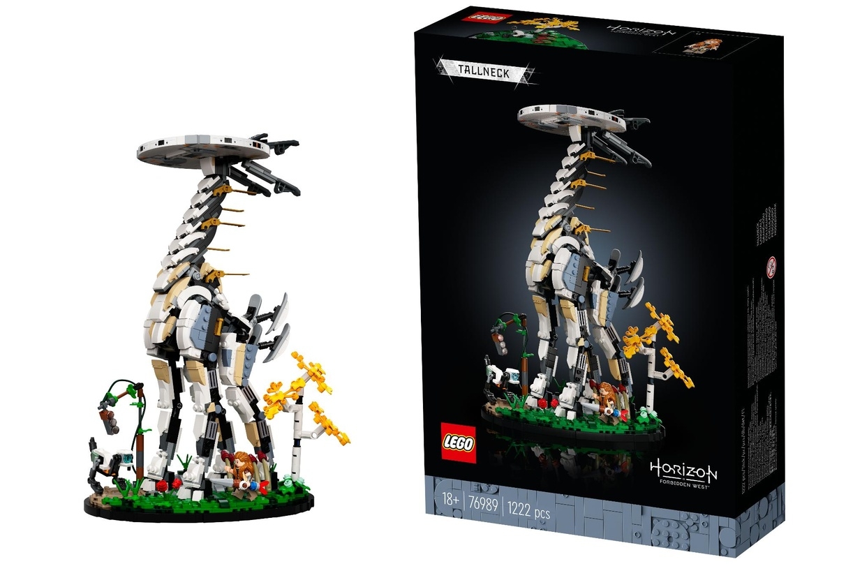 Das Lego-Set zu "Horizon: Forbidden West" enthält einen Langhals und Aloy