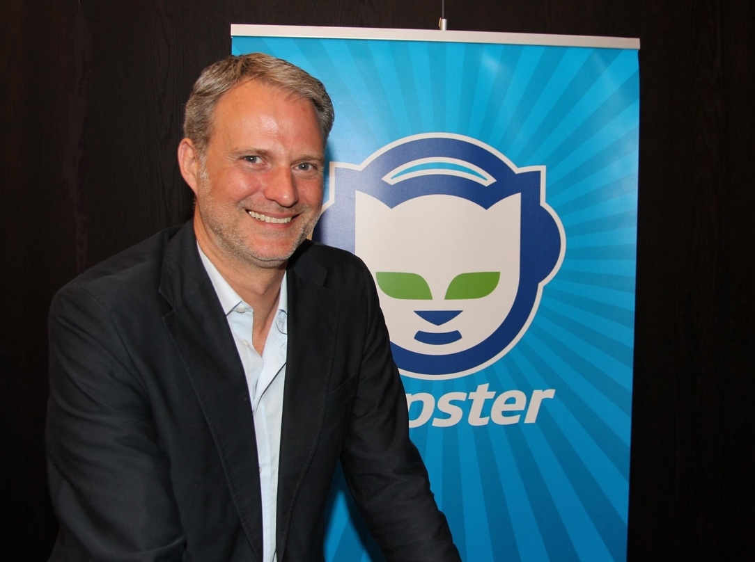 Vom Streamingdienst zurück zum Musikunternehmen: Patric Niederländer, hier 2015 bei einer Napster-Präsentation