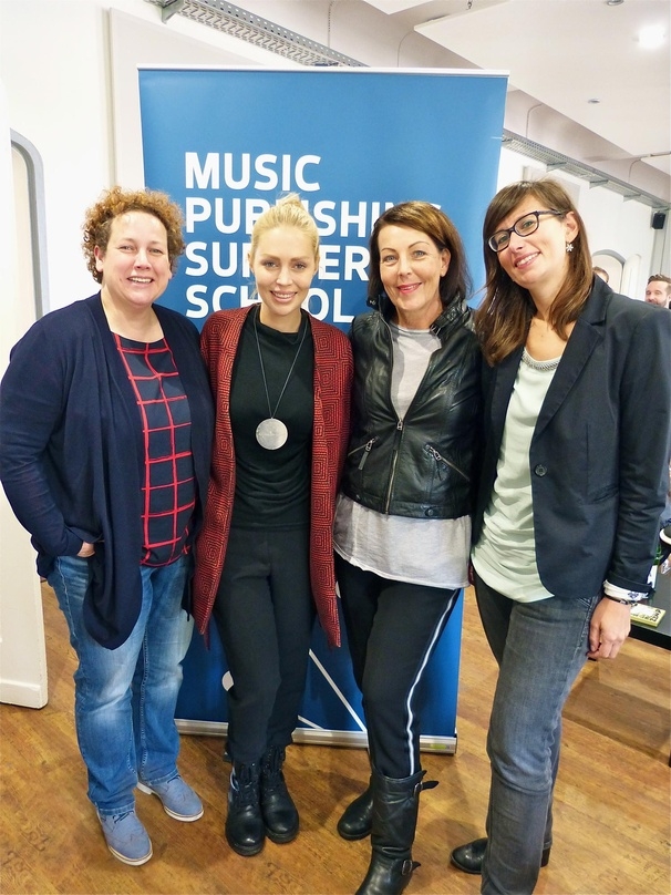 Frauenpower (von links): Birgit Böcher, Alexa Feser, Rita Flügge-Timm, Stefanie Kirschbaum (Hamburg Media School)