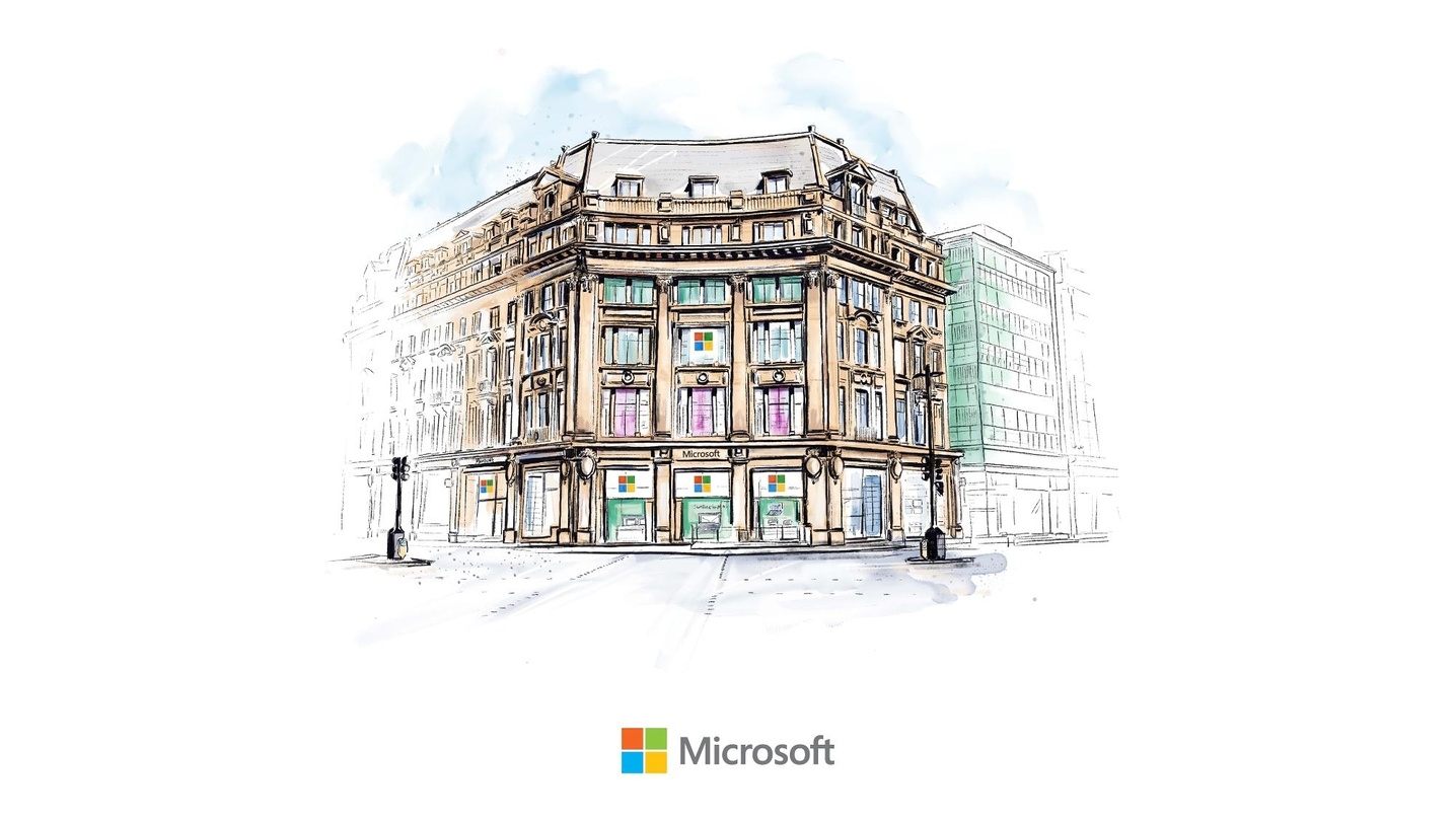 Illustration des neuen Microsoft-Stores