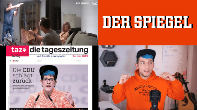 Bigger Brother in Austria, Der Spiegel deckt eigene Missstände auf, Titel-Power der taz, CDU-Zerstörer Rezo