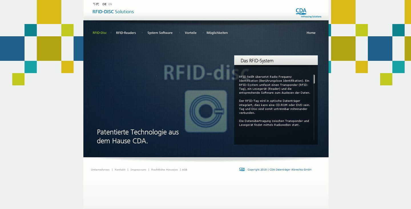 CDA widmet RFID-Discs eine eigene Website