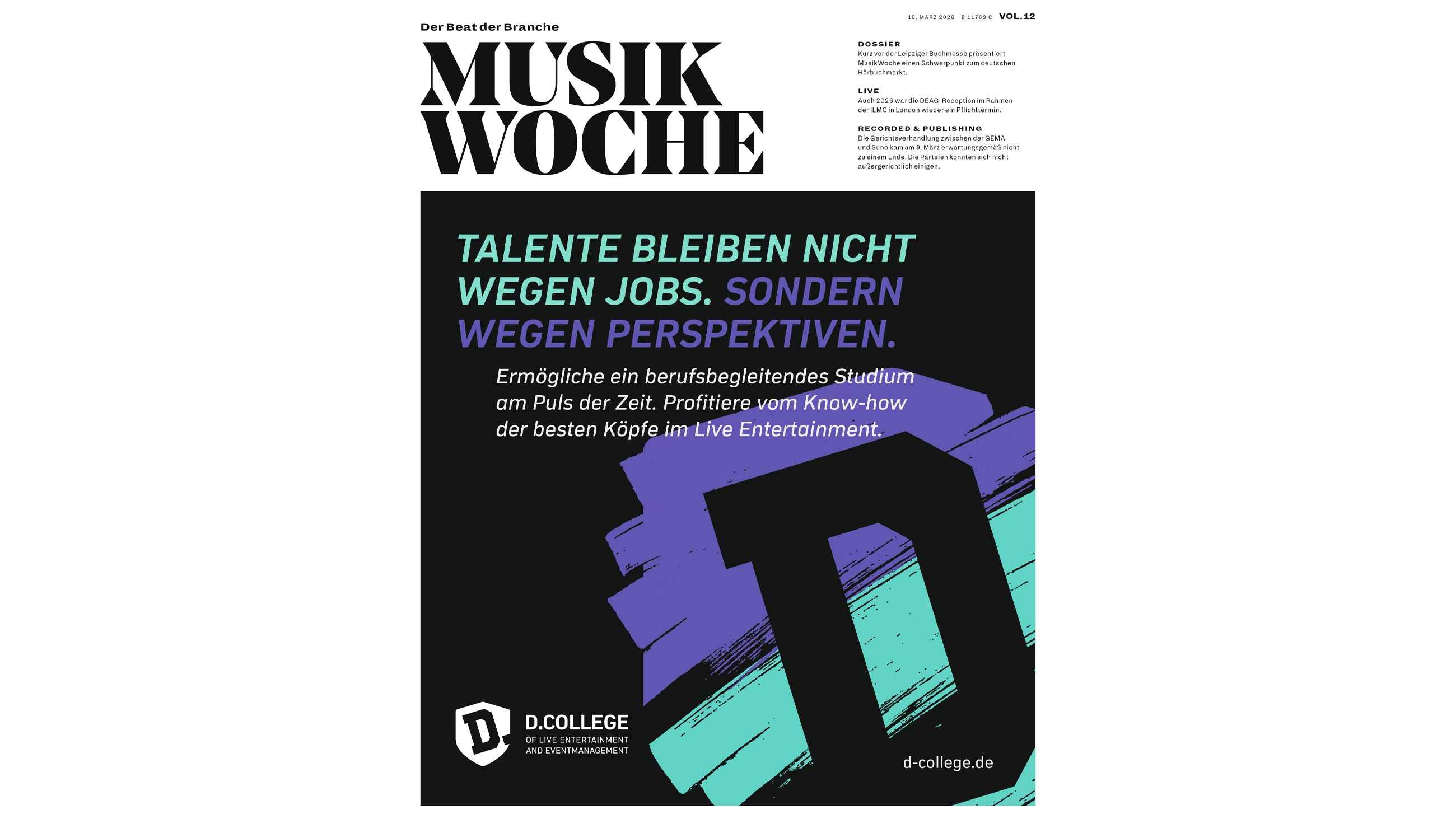 MusikWoche Vol. 12/2026