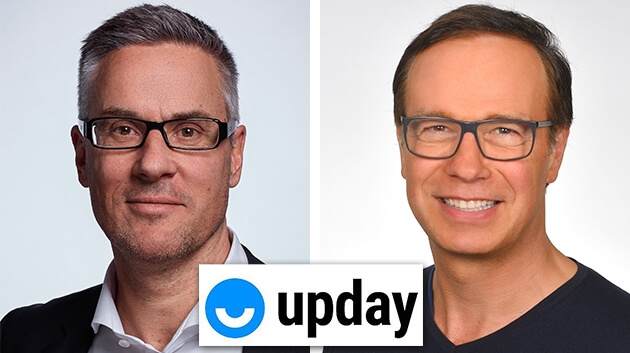 Gründungschefredakteur Jan-Eric Peters (li.) verlässt Upday nach gut drei Jahren, CEO Peter Würtenberger stellt sein Führungsteam neu auf