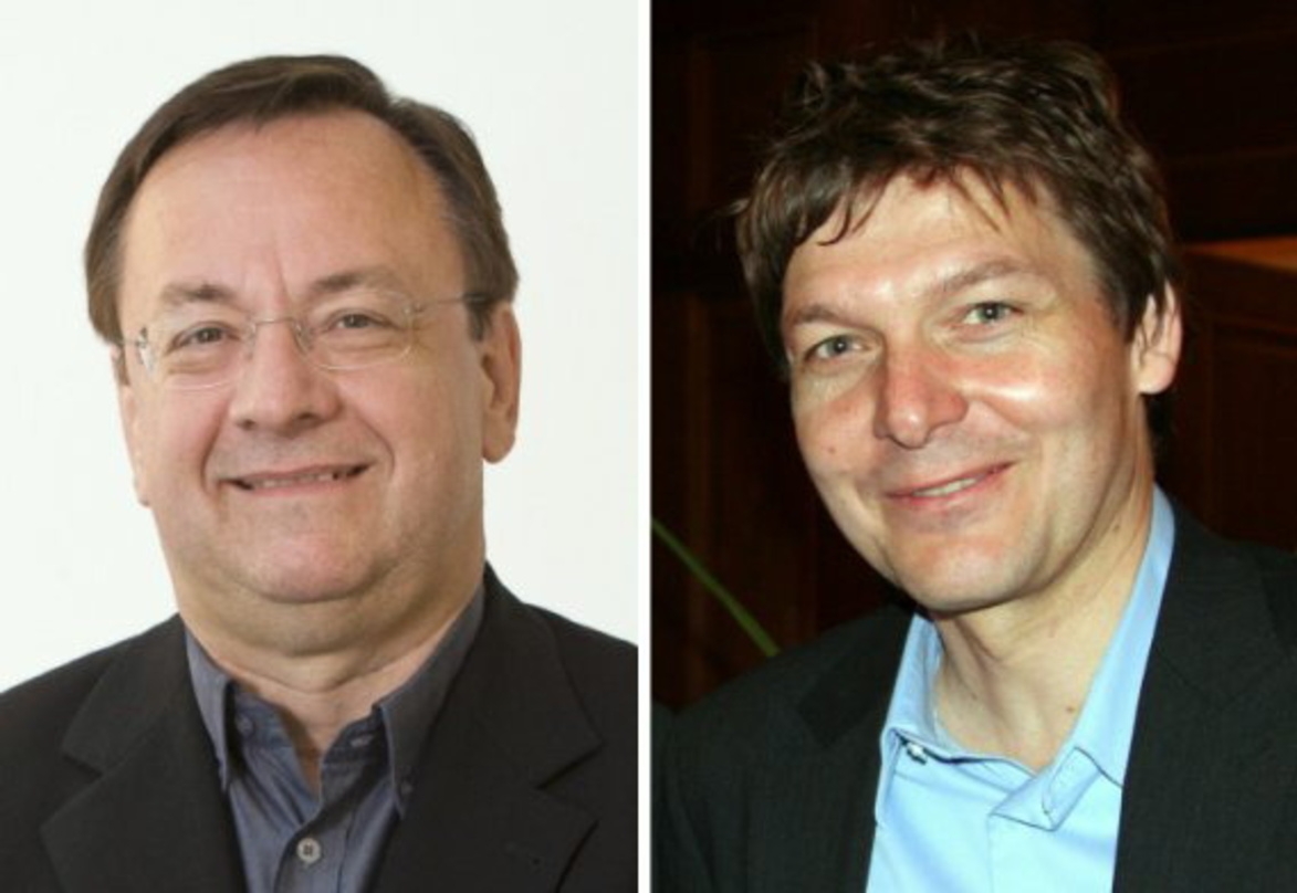 Der aktuelle Kinowelt-Geschäftsführer Wolfgang Braun (l.) und Home-Entertainment-Chef Jan Rickers