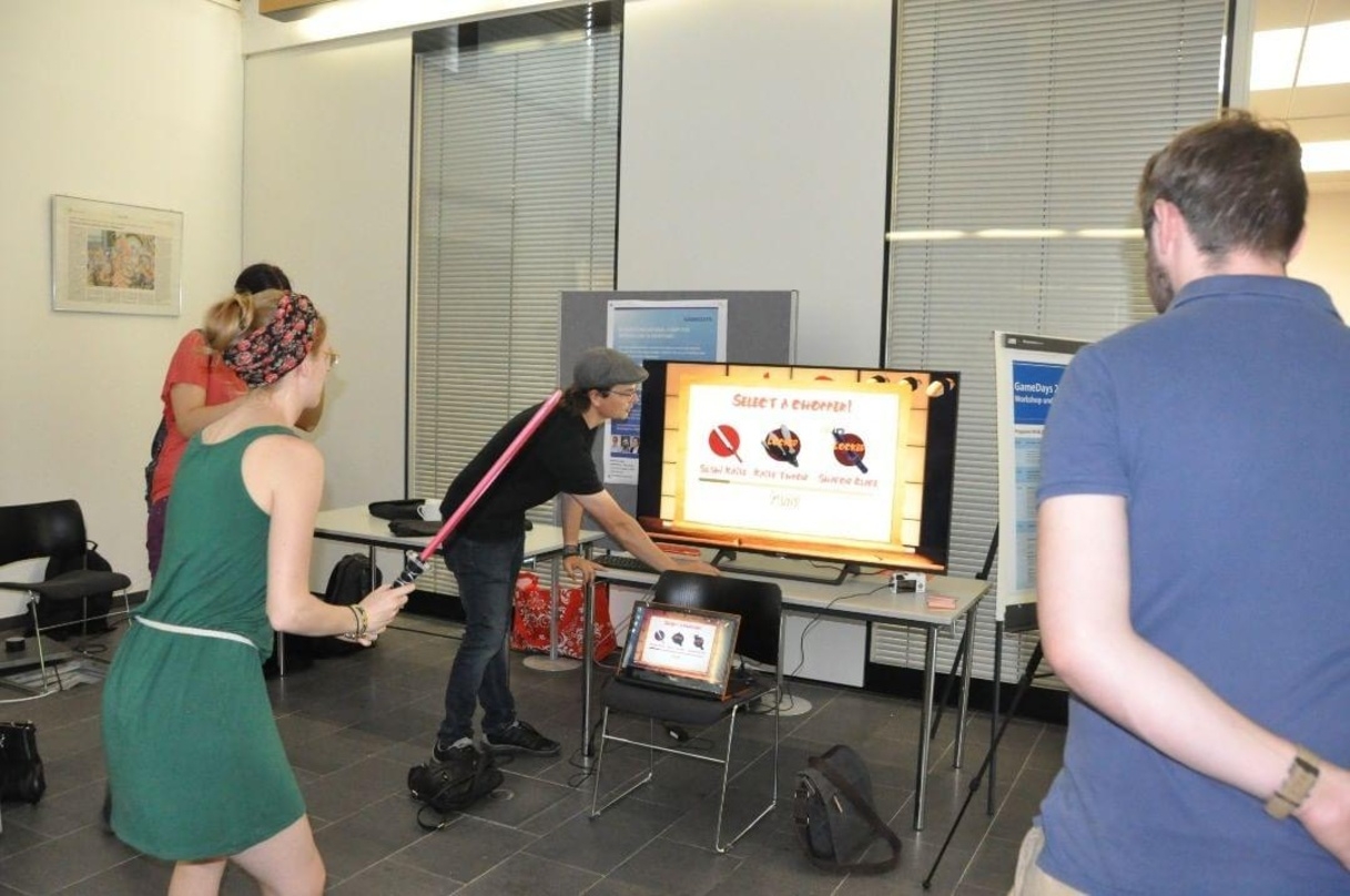 WTT Serious Games machte bei einer Veranstaltung an der TU Darmstadt möglich, dass das Jedi-Schwert gezückt werden konnte