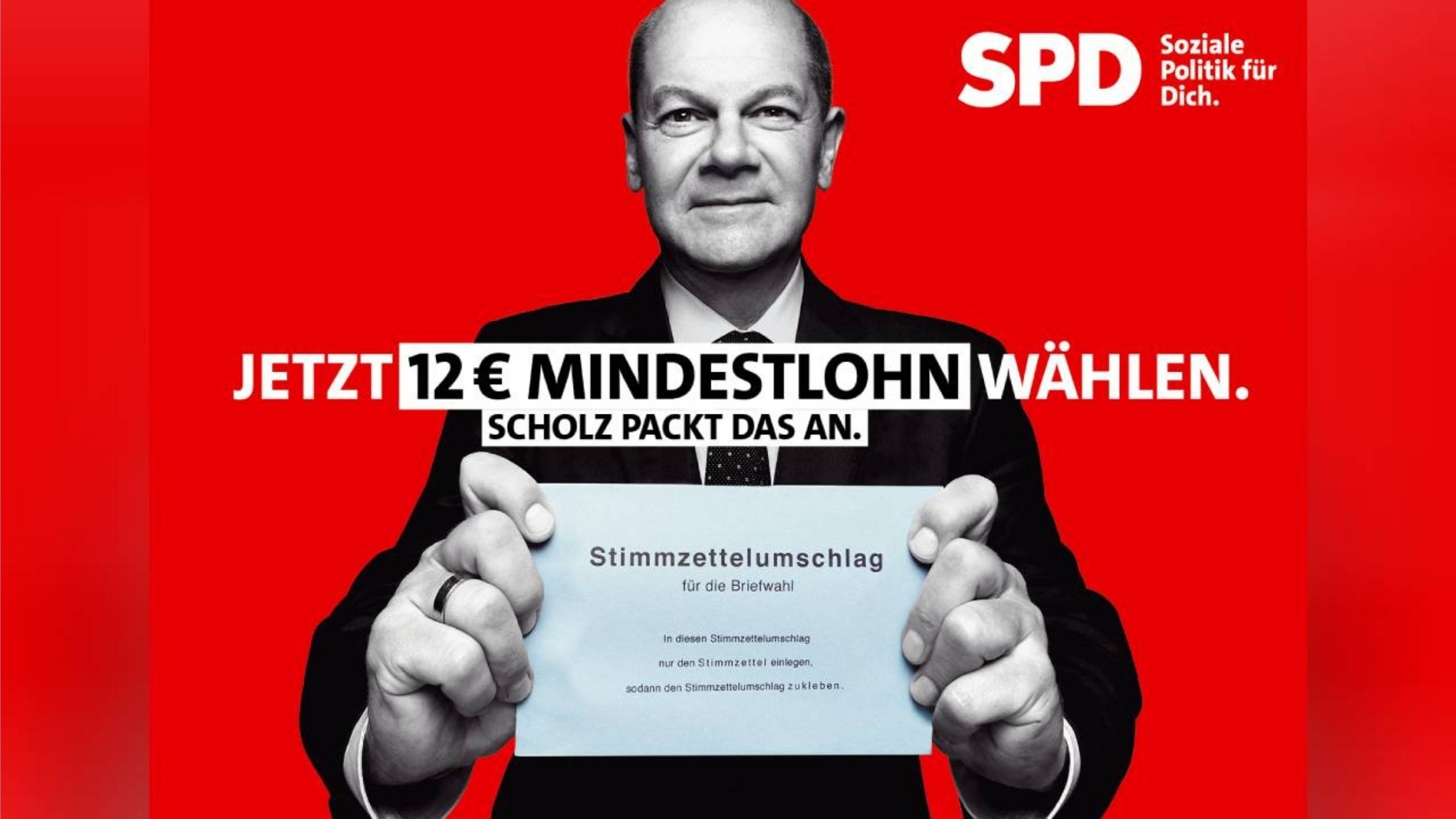 Eines der Großflächenplakate der SPD für den Bundestagswahlkampf – 