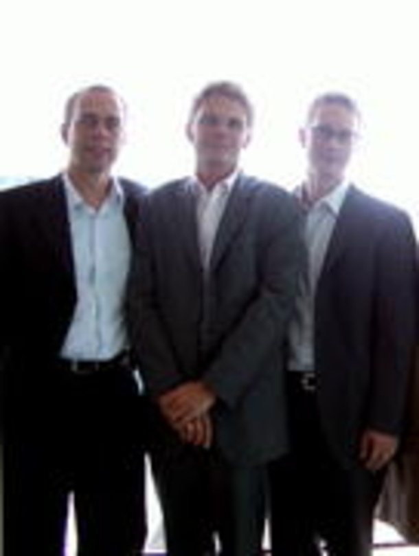 Partner: Jörg Hahn (GF optimal media
production), Alexander Welzhofer (GF WVG), Timo Steinberg (COO edel music)