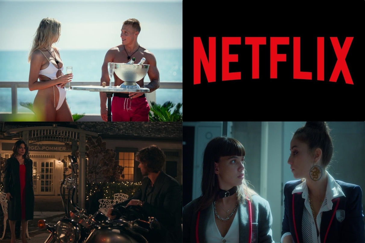 Netflix-Erfolge: "Finger weg" (l.o.), "Sex Life" (l.u.) und "Elite" (r.u.)