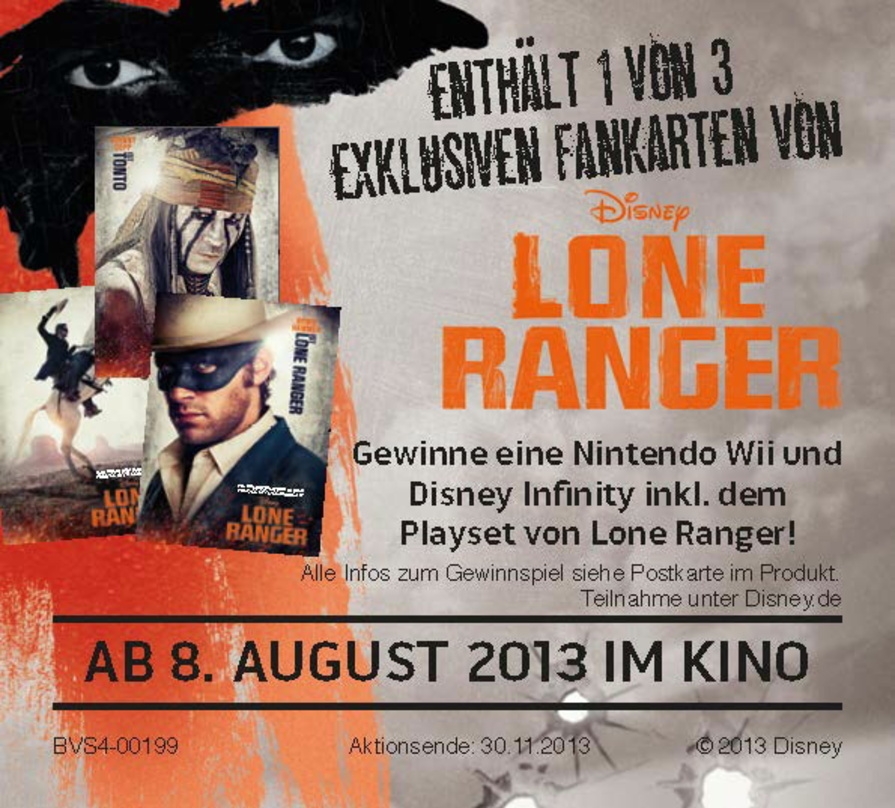 Läuft noch bis Ende September: Die Katalogaktion zu "Lone Ranger"