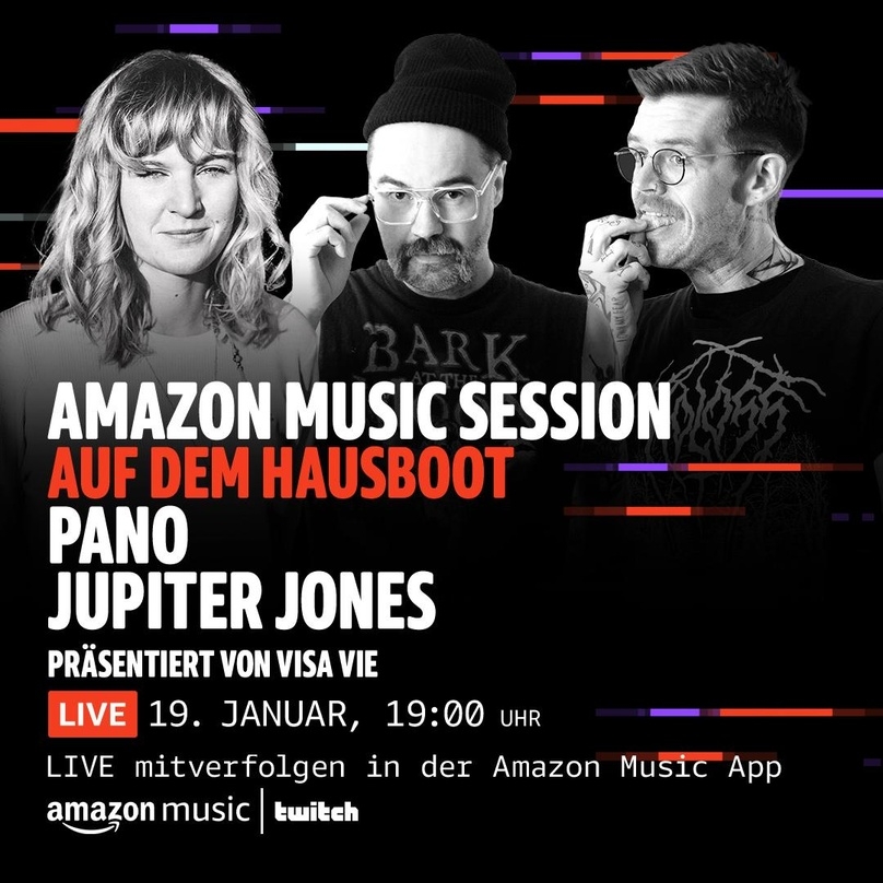 Optischer Aufhänger: Plakatmotiv für die Amazon Music Session mit Jupiter Jones