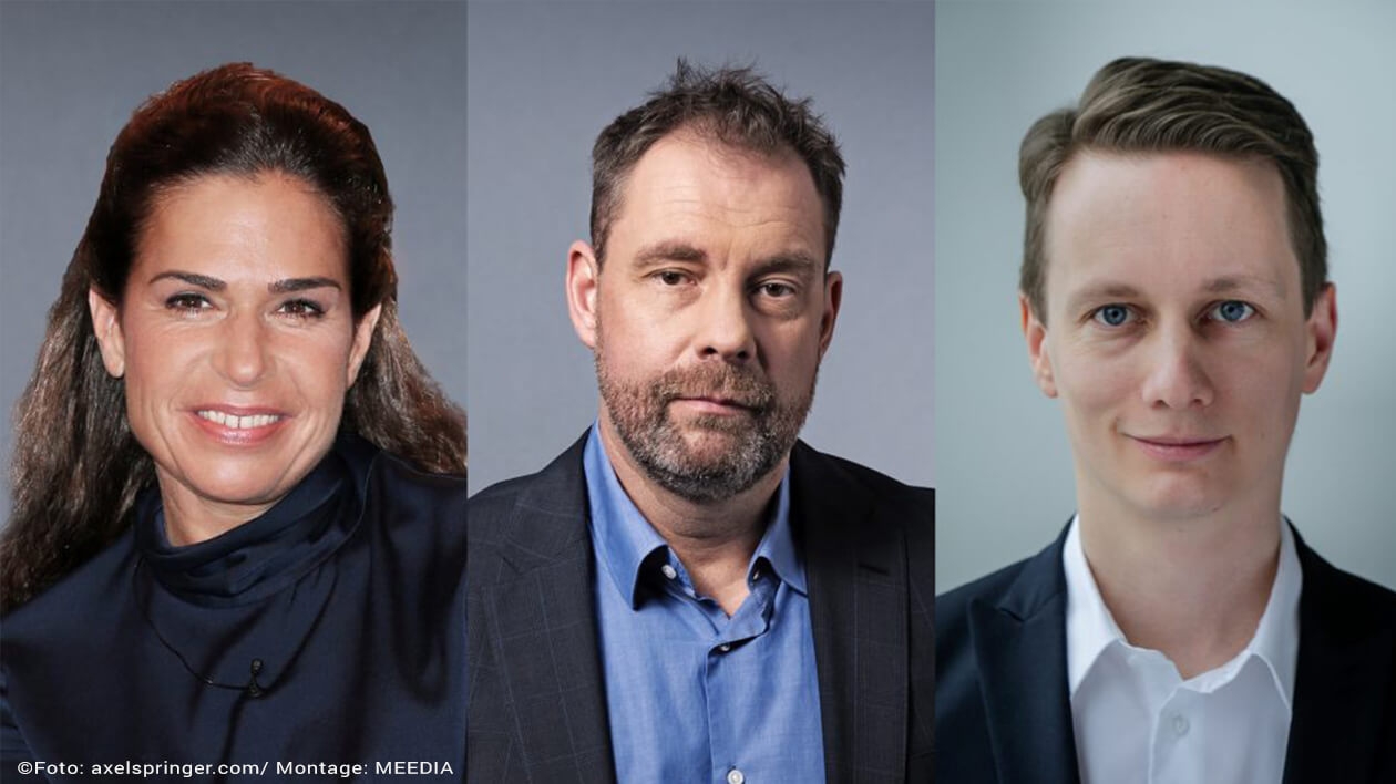 Neue Aufgaben: Dagmar Rosenfeld wird Chefredakteurin der Welt, Peter Huth (mi.) übergibt als WamS-Blattmacher an Johannes Boie