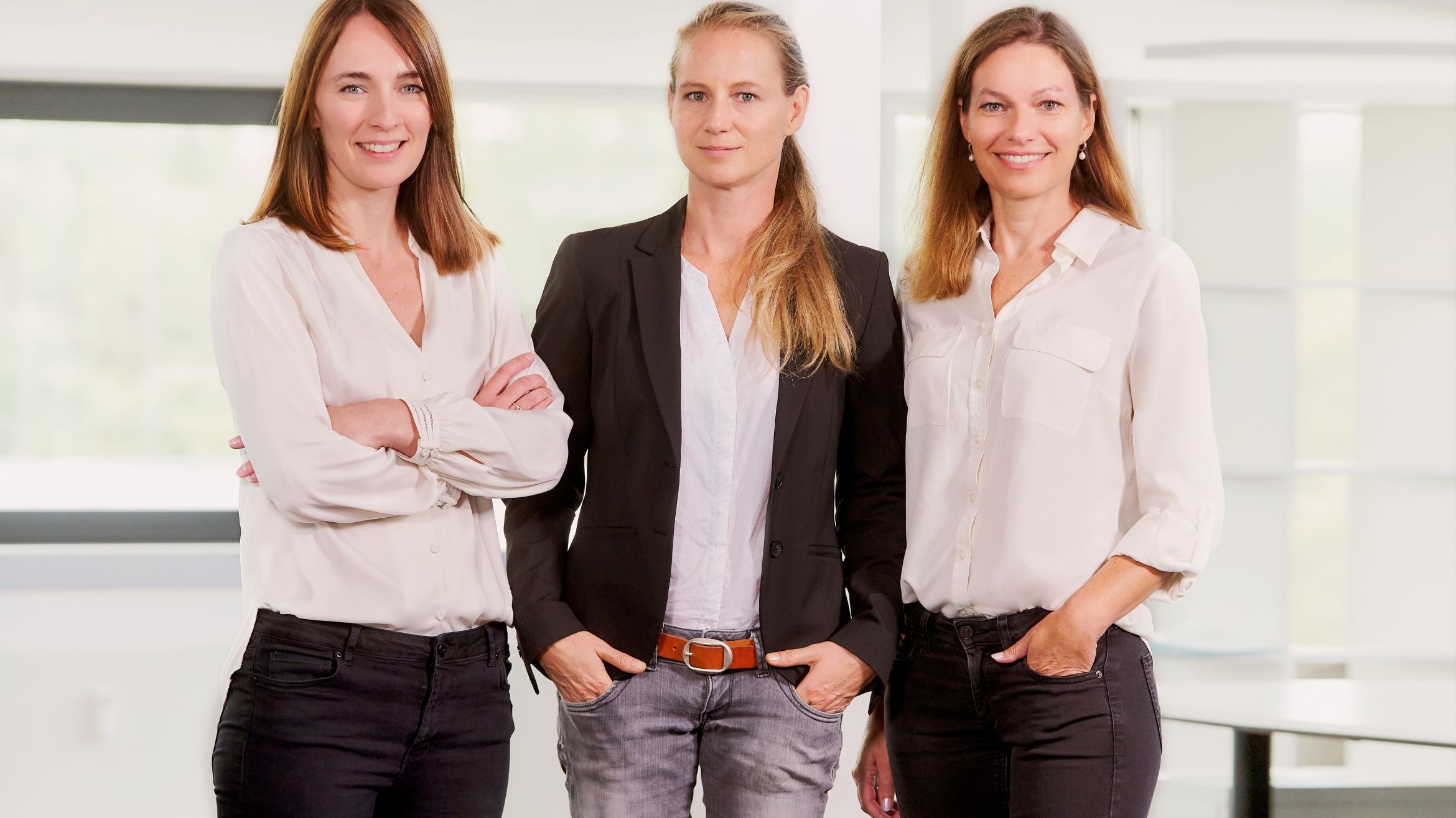 Sie erweitern die Führungsspitze von Goldbach in Deutschland (v.l.): Imke Deuerlein, Claudia Zayer und Verena Zerai -