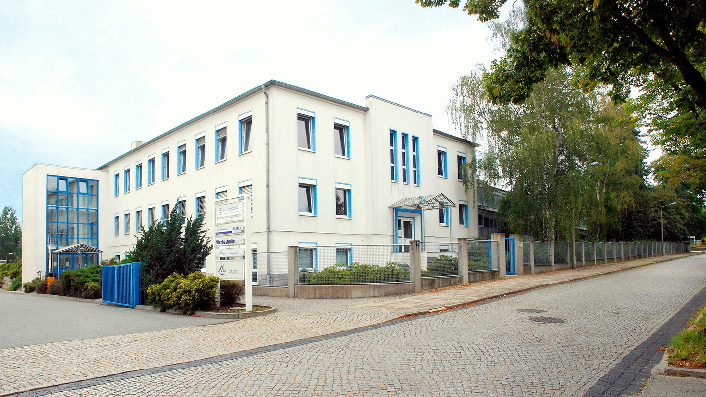 Das Firmengelände von B. R. Productions & Packaging in Görlitz
