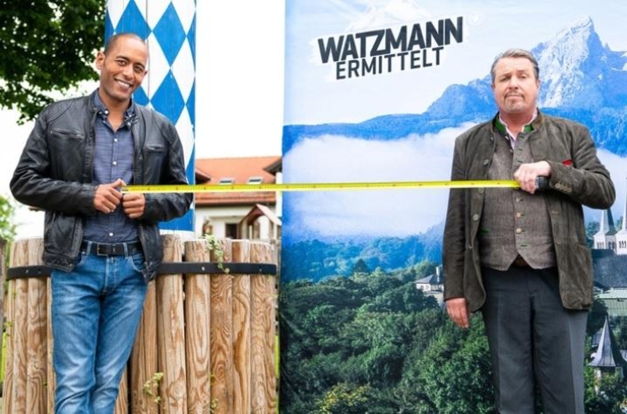 Peter Marton und Andreas Giebel legen am Fuße des Watzmanns wieder los, die Abstandsregel stets im Visier