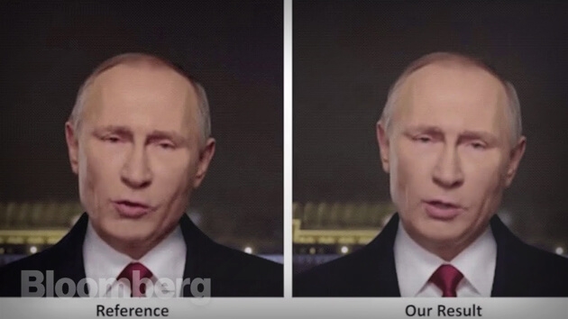 Deepfake-Videos: Links der echte Vladimir Putin, rechts die Fälschung
