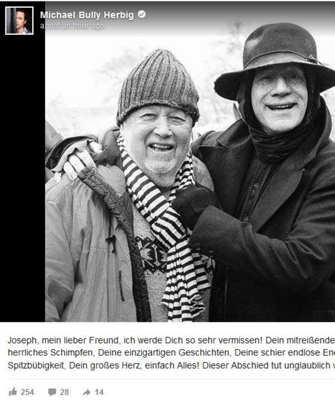 Bully Herbigs bewegender Abschied von Sepp Vilsmaier auf Facebook
